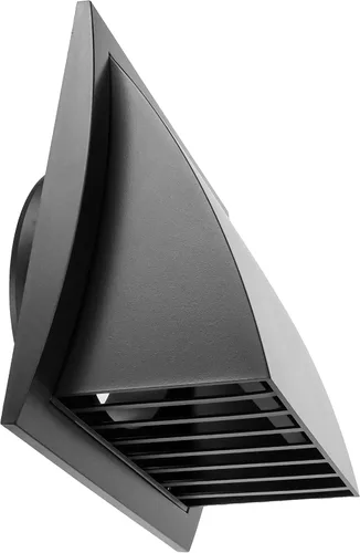 Miniatura 28 de Repa Market Campana de ventilación negra de 4 pulgadas para secadora, cubierta de conducto para paredes, capucha de protección de plástico ABS