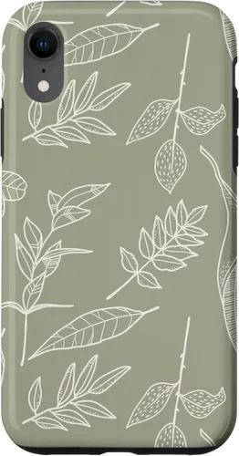 Miniatura 24 de Funda verde salvia para iPhone 13 Pro Max con diseño de hojas botánicas