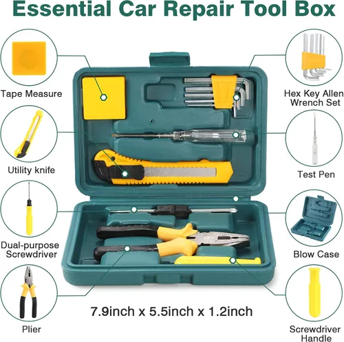Miniatura 4 de Kit de Emergencia en Carretera para Automóvil, Kits Esenciales de Asistencia de Emergencia en Carretera para Seguridad de Vehículos Automotrices