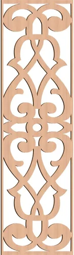 Miniatura 103 de 9 3/8"W x 24 3/8"H x 1/4"T Bellaire Decorativos Paneles de pared de madera calado, abedul