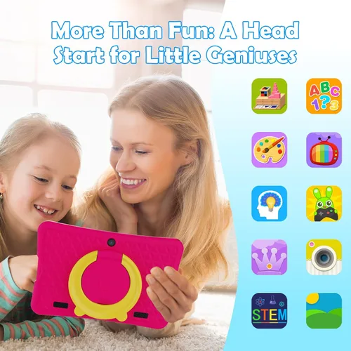 Miniatura 2 de DigiLand Android 15 Kids Tablet, tabletas de 10.1 pulgadas, 6 GB de RAM+32 GB de ROM (ampliar a TF), control parental, software para niños 10