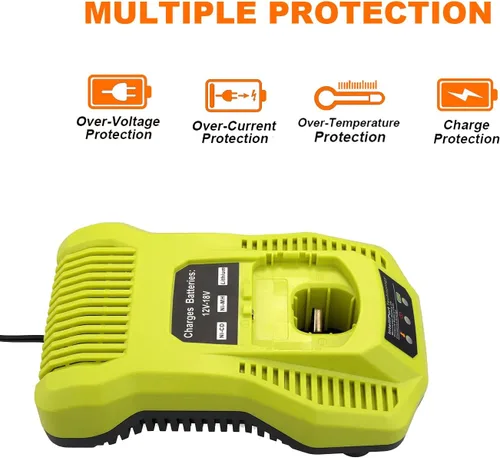 Miniatura 5 de SKYON 18V P117 Rapid Charger for P117 P118 P131 Battery Charger Compatible with Ryobi One+ P193 P192 P191 P190 P189 P194 P145 P102 P107 P108 PBP007