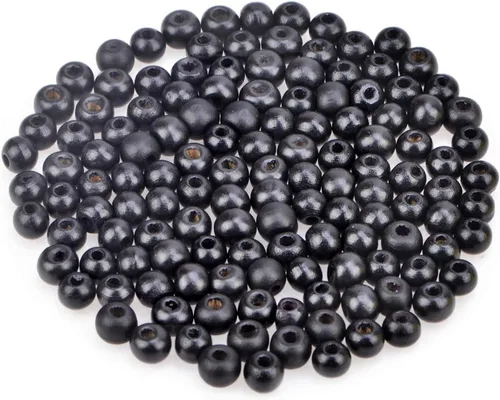 Miniatura 59 de AD Beads Cuentas de madera con espacio libre para manualidades, cuentas de madera con agujero grande surtidas para hacer collares, pulseras