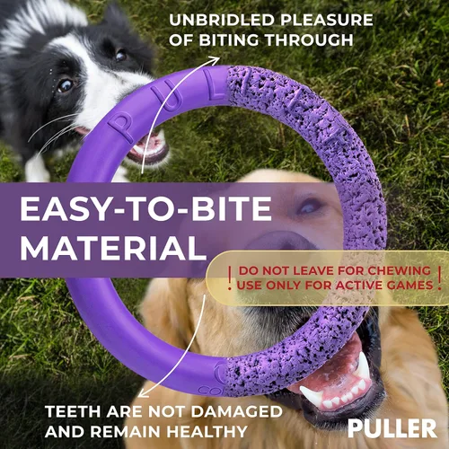 Miniatura 5 de Juguetes de anillo para perros Puller para exteriores - Juguete de buscar para perros y juguete de tira y afloja para perros pequeños, medianos