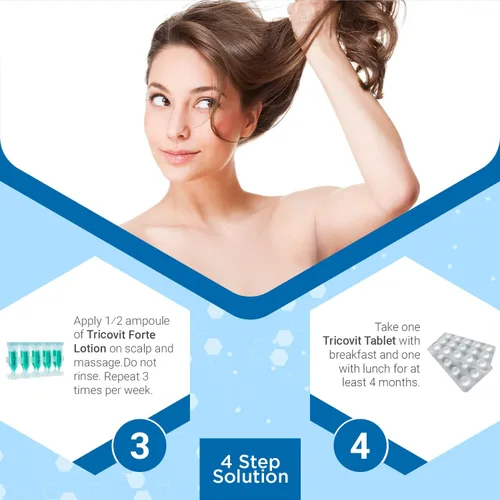 Miniatura 6 de Tricovit Forte Tratamiento de pérdida de cabello - Productos para el crecimiento del cabello para mujeres y hombres - Regulador de sebo