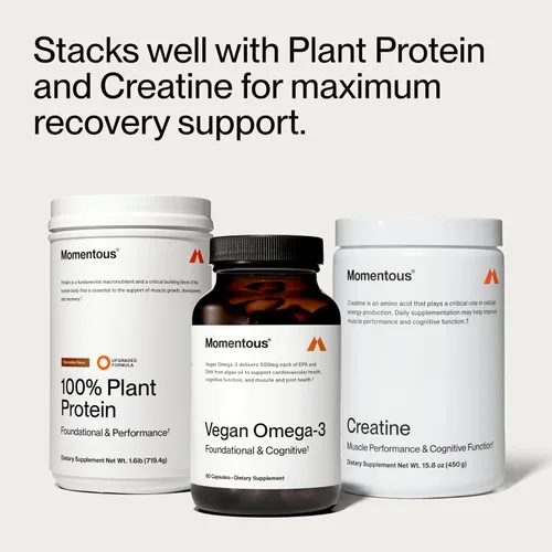 Miniatura 7 de Momentous Omega-3 vegano - Suplemento EPA y DHA a base de plantas para hombres y mujeres - Procedente de aceite de algas - Apoya la salud