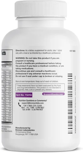 Miniatura 7 de Bronson ONE Daily Multivitamínico Multimineral Completo 50+ para mujer, 180 tabletas
