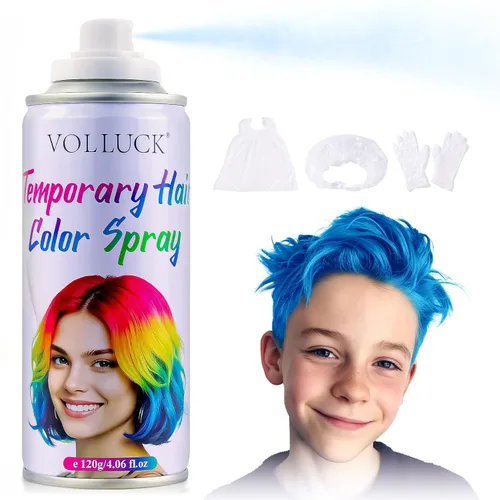 Miniatura 16 de Spray de color gris temporal para el cabello, color plateado, tinte para el cabello de 1 día para niños, mujeres y hombres, color de cera gris