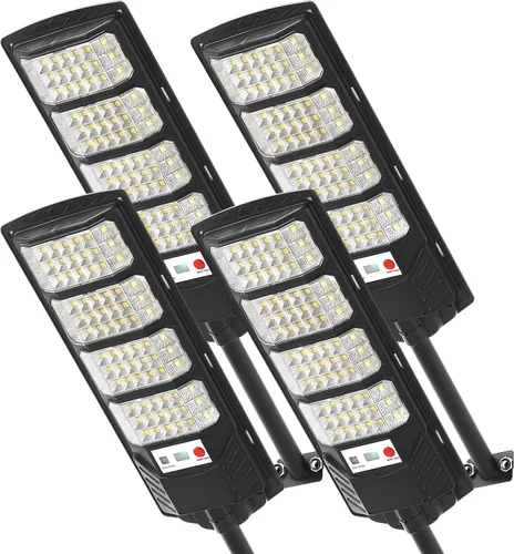 Miniatura 12 de Luz Solar de Calle al Aire Libre Impermeable, Luz Solar con Sensor de Movimiento, Luz LED Solar del Atardecer al Amanecer para Inundación de JZ4-2PC