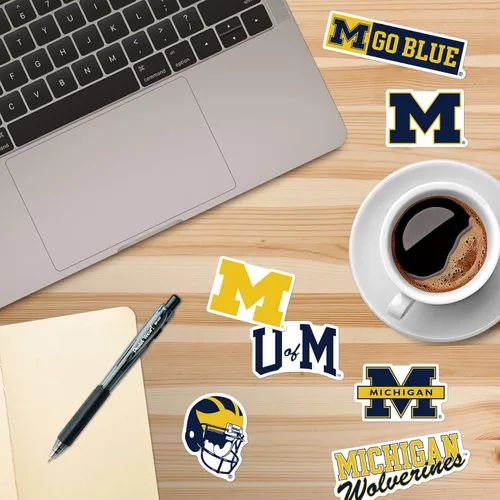 Miniatura 3 de University of Michigan - Paquete variado de 50 calcomanías de vinilo grandes de lujo para laptop, botella de agua, álbumes de recortes, tableta