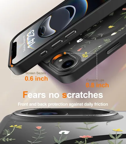 Miniatura 606 de Goodon para iPhone 15 Pro Max con protector de pantalla de privacidad, compatible con Magsafe, funda translúcida mate a prueba de golpes - Linda