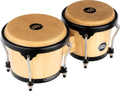 Meinl Percussion HB100SNT-M bongós de madera natural de 6 3/4 y 8 pulgadas, Natural