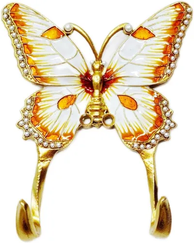 1 paquete de ganchos decorativos de pared, ganchos de pared de metal con forma de mariposa vintage para colgar abrigos, ropa, llaves, sombreros y