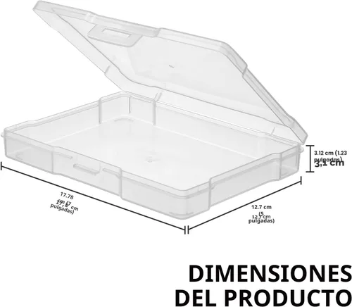 Miniatura 2 de novelinks Paquete de 12 cajas transparentes de almacenamiento de fotos de 5 x 7 pulgadas, estuches organizadores de imágenes de plástico con tapas