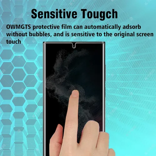 Miniatura 4 de 2 protectores de pantalla de TPU de privacidad (no vidrio templado) para Samsung Galaxy S22 Ultra 5G + 2 protectores de lente de cámara, película