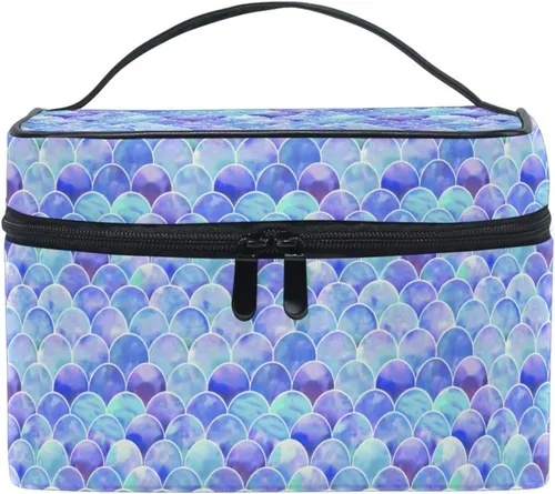 Miniatura 41 de Bolsa de Maquillaje, Estuche de Maquillaje Organizador de Viaje con Diseño de Calavera y Flores, Estuche de Cosméticos, Bolsas de Aseo para Niñas