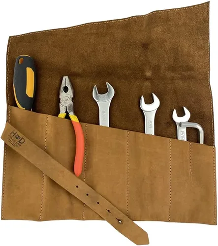 Miniatura 5 de Hide & Drink, Bolsa enrollable grande para herramientas (6 ranuras), bolsa de mano portátil, almacenamiento de taller, organizador de herramientas