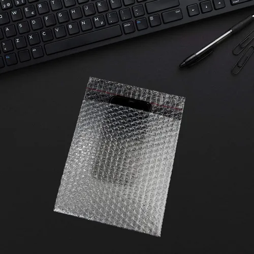 Miniatura 7 de 100 bolsas de burbujas transparentes de 7 x 8-1/4 pulgadas, bolsas de burbujas autoadhesivas de doble pared para embalaje, mudanza, envío, correo