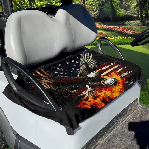 Miniatura 30 de Fundas de asiento de carrito de golf, mantas para carrito de golf, fundas de asiento de toalla para la mayoría de carritos de golf de 2 asientos