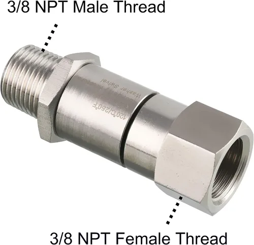 Miniatura 2 de Tool Daily Lavadora a presión giratoria, rosca macho NPT-M de 3/8 pulgadas, 4000 PSI