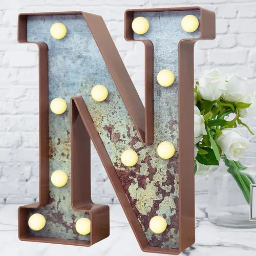 Miniatura 18 de Elnsivo - Letras con luces LED, efecto a hierro