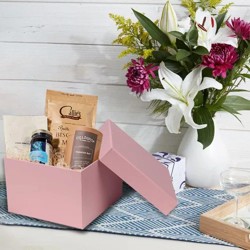 Miniatura 3 de Briful Cajas de regalo cuadradas con tapas, juego de 4 cajas de regalo rosadas, cajas de regalo de varios tamaños, cajas de regalo para regalos