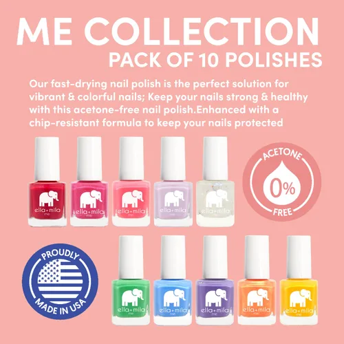 Miniatura 2 de ella+mila - Juego de esmalte de uñas profesional - Esmalte de uñas de secado rápido, larga duración y resistente a las astillas