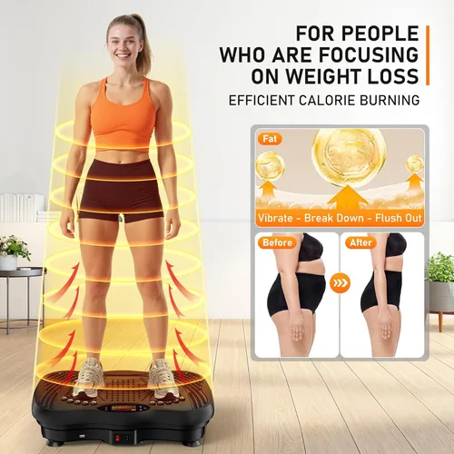 Miniatura 2 de Vibration Plate Exercise Machine, 130 Levels Full Body Workout Vibrating Plate for Lymphatic Drainage Weight Loss, 450 Lbs Capacity Shake Platform