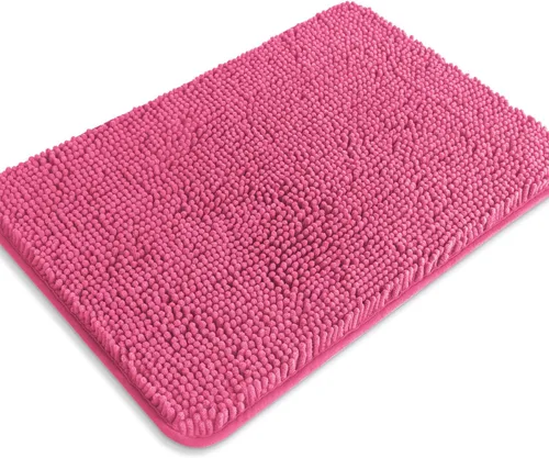 Miniatura 387 de Alfombra de baño pequeña de 12 x 18 pulgadas, lavable y absorbente, antideslizante, alfombra de baño de felpilla gruesa y suave para baño, ducha