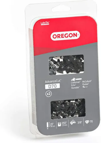 Miniatura 4 de Cadena de motosierra Oregon D70 AdvanceCut para barra de 20 pulgadas – 70 eslabones de transmisión, hoja de motosierra de bajo retroceso