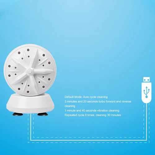 Miniatura 3 de Lavadora portátil, lavadora turbo doble de ciclo automático, lavadora ultrasónica de ahorro de energía para viajes de negocios o calcetines