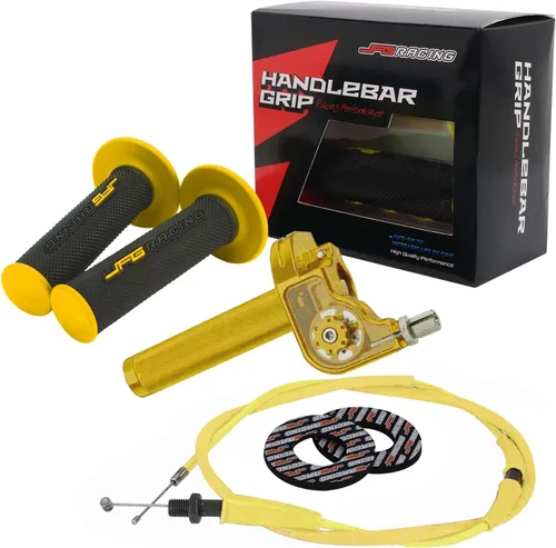 Miniatura 14 de JFG RACING Conjunto de Acelerador para Motocicleta, 7/8" 22mm Puños de Acelerador de Giro Rápido con Cable de Acelerador de Aleación de Aluminio