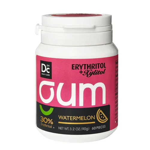 Miniatura 9 de DC24 DAILY CARE Goma de mascar de xilitol con eritritol, sin aspartamo y sin azúcar para boca seca, baja en calorías, sin azúcar, sabor sandía