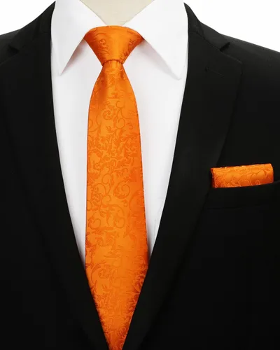 Miniatura 85 de Corbatas florales tejidas clásicas para hombre, corbata cuadrada de bolsillo, corbatas formales para hombres, boda con pañuelo