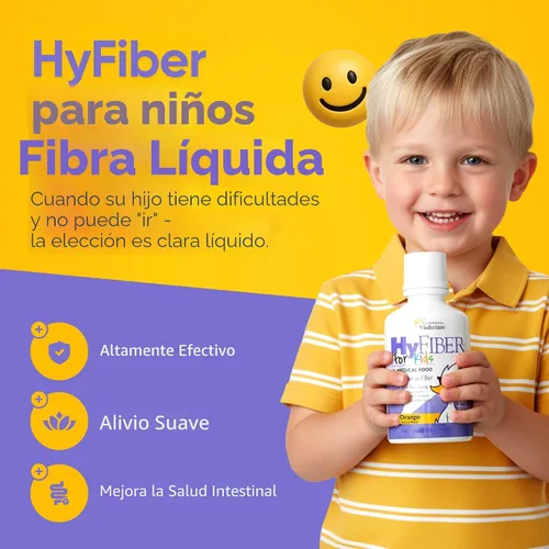 Miniatura 2 de Medtrition HyFiber Fibra Líquida para Niños en Solo Una Cucharada, Apoya la Regularidad y Heces Más Suaves, Prebióticos FOS para la Salud