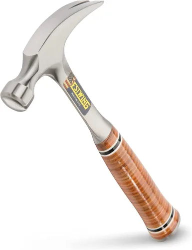 Miniatura 11 de ESTWING Martillo - Garra recta de 16 oz con cara lisa y agarre de cuero genuino - E16S