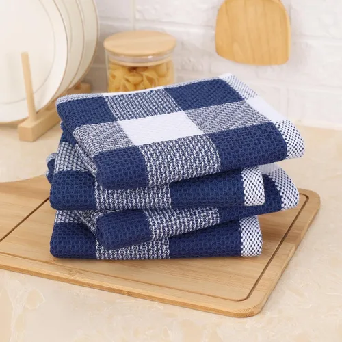 Miniatura 8 de Mordimy Toallas de cocina 100% algodón con tejido de gofre, 13 x 28 pulgadas, paños de cocina súper suaves y absorbentes para secar platos, paquete