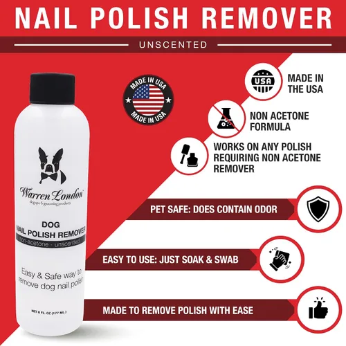 Miniatura 3 de Warren London - Removedor de esmalte de uñas para perros Fórmula sin acetona Uso con bolígrafos de esmalte Pawdicure y otros esmaltes de uñas