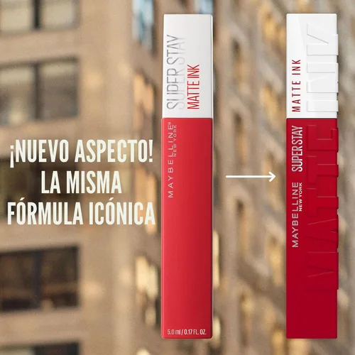 Miniatura 3 de Maybelline Super Stay Matte Ink Barra de Labios Líquida Maquillaje, Color de Alto Impacto de Larga Duración, Hasta 16H de Uso, Amazonian, Marrón 70