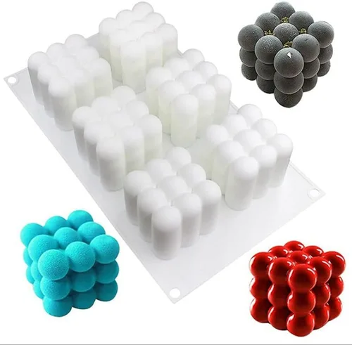 Miniatura 12 de Molde de vela 3D hecho a mano para aromaterapia, cera de soja, molde de silicona, molde de velas de yeso, resina epoxi UV, moldes de jabón