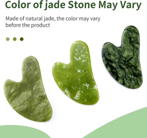Miniatura 9 de huefull Herramienta natural de jade Xiuyan Gua Sha para cara y cuerpo, regalo de cuidado personal para mujeres y hombres