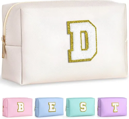 Miniatura 189 de TOPEAST - Bolso de maquillaje para mujer, G Blanco nacarado-rosa