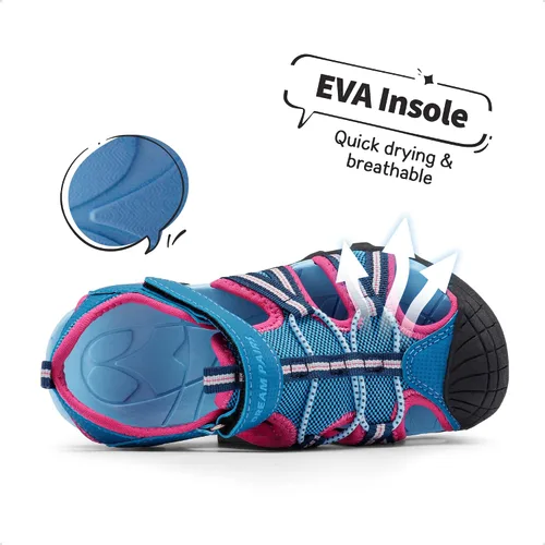 Miniatura 2 de DREAM PAIRS Sandalias deportivas de verano para niños y niñas para niños pequeños y grandes