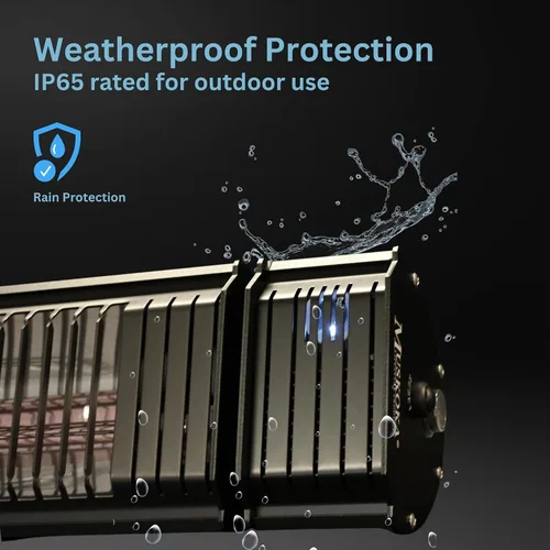Miniatura 4 de Calentador de patio eléctrico infrarrojo SunWave de 1500 vatios, calentador de patio montado en la pared, calentador infrarrojo