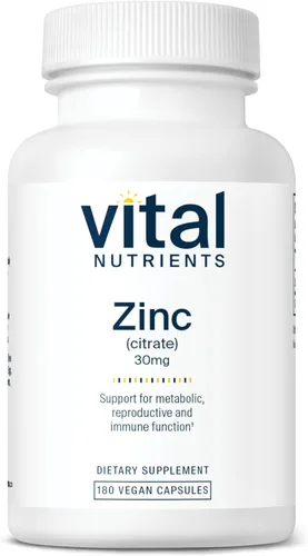 Miniatura 6 de Vital Nutrients Citrato de zinc de 30 mg – Suplemento de apoyo inmunológico de fácil absorción – Suplemento de zinc vegano – Sin gluten, lácteos