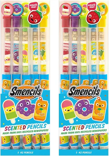 Miniatura 18 de Lápices de Halloween Smencils – Lápices perfumados gourmet patentados HB #2, 5 unidades, regalos para niños, suministros escolares, recompensas