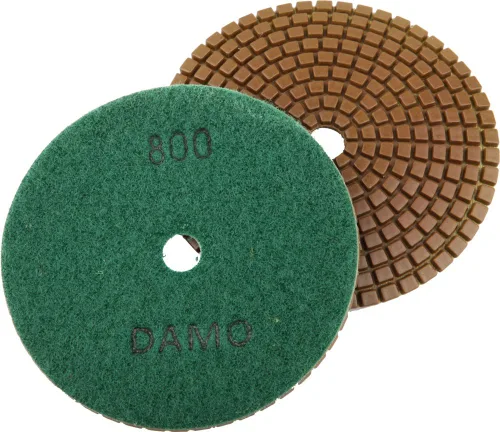 Miniatura 3 de DAMO Almohadilla de pulido de diamante de 4 pulgadas de arena húmeda 100 para granito concreto mármol encimera piso pulido