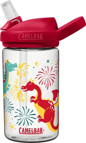 Miniatura 33 de CamelBak Eddy+ Kids Water Bottle with Bite Valve Straw, Leak‑Resistant Easy‑Sip Design for Everyday Hydration, 14oz Kids Monstruos de Skate