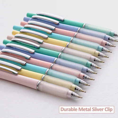 Miniatura 7 de Aisibeiger Bolígrafo de punta redonda con tinta negra, bolígrafos de bola con agarre súper suave, punta media de 1.0mm, bolígrafos de oficina