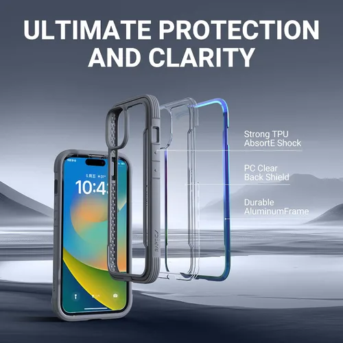 Miniatura 4 de RAPTIC Shield - Funda para iPhone 16 Pro, [para botón de captura 2024 a prueba de golpes transparente], grado militar probado en caídas de 13 pies
